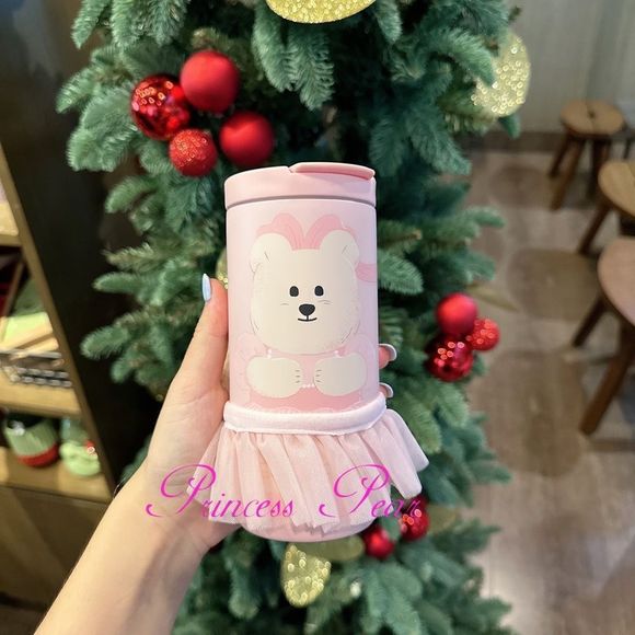 STARBUCKS Thailand 2022 CHRISTMAS XMAS 16OZ BALLERINA BEAR Stainless steel TUMBL - Picture 1 of 3